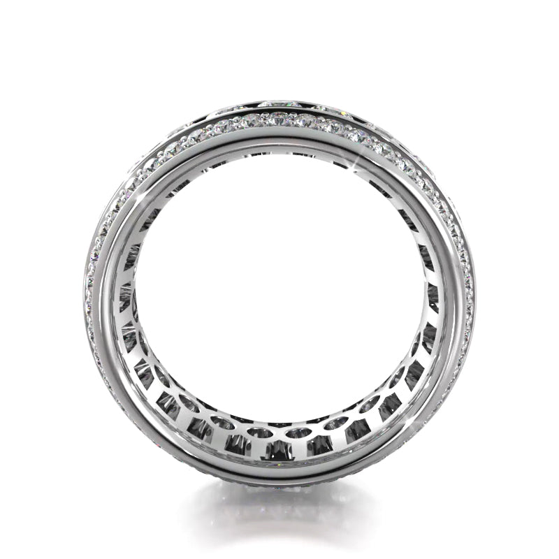2.72 ct. Round Diamond Eternity Wedding Band-VIRABYANI